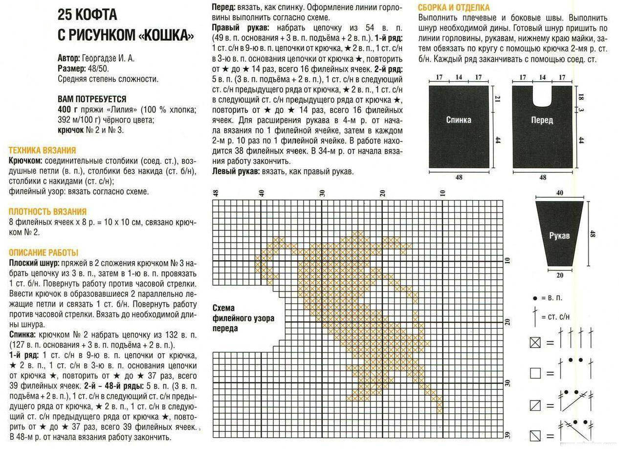 Сфинкс схема вязания крючком